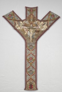 Orphrey Band, 1800s. Netherlands, 19th century. Embroidery; silk and gold and silver filé; overall: