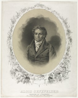 Alois Senefelder, 1871. Joseph F. Knapp (American), and Henry B. Major (American). Lithograph