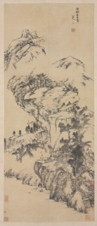 Landscape after Guo Zhongshu, mid 1600s-1705. Bada Shanren (Chinese, 1626-1705). Hanging scroll,