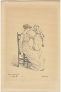 Mother and Child, 1898. Kate Greenaway (British, 1846-1901). Graphite with wash; sheet: 15.3 x 10.1