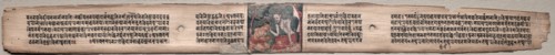 Leaf from Gandavyuha: Sudhana is Blessed by a Rishi, from Chapter 16 Prabhutopasika (recto),