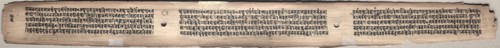 Leaf from Gandavyuha: text, from Chapter 16 Prabhutopasika (verso), 1000-1100s. Eastern India, Pala