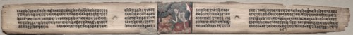 Leaf from Gandavyuha: Sudhana is Blessed by a Rishi, from Chapter 16 Prabhutopasika (recto); Leaf