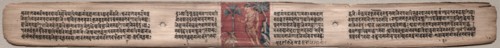 Leaf from Gandavyuha: Sudhana Addresses a Buck, from Chapter 10 Asha (recto);, 1000-1100s. Eastern
