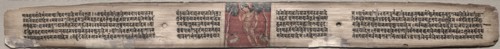 Leaf from Gandavyuha: Sudhana and Two Deer, from Chapter 3 Kalyanamitra Manjushri (recto); Leaf
