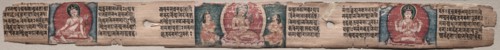 Leaf from Gandavyuha: Samantabhadra, Avalokiteshvara and Manjushri, from Chapter 55 (recto) ,