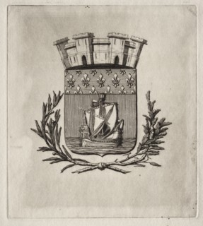 Etchings of Paris:  The Symbolical Arms of the City of Paris, 1854. Charles Meryon (French,