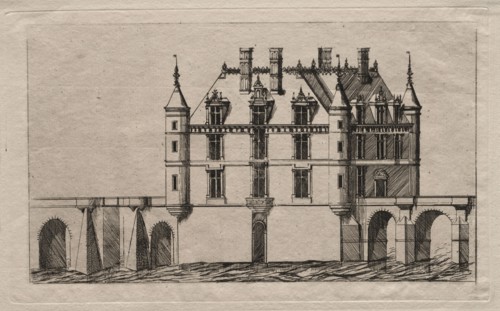 The Chateau of Chenonceau, 1856. Charles Meryon (French, 1821-1868). Etching