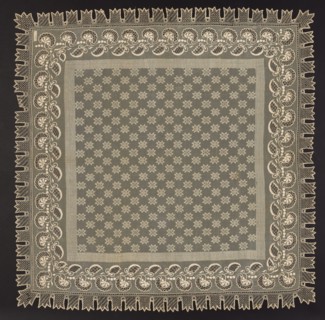 Square, 1800s. India, 19th century. Dukka muslin, woven and embroidered; overall: 94 x 93 cm (37 x
