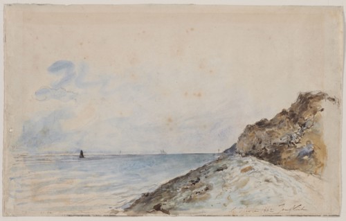 Le Havre, 1862. Johan Barthold Jongkind (Dutch, 1819-1891). Watercolor, gouache and black chalk;