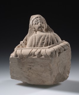 Cornerstone or Corbel (?), 4th-5th Century. Egypt, Coptic Period. Limestone; overall: 24.2 x 23 cm