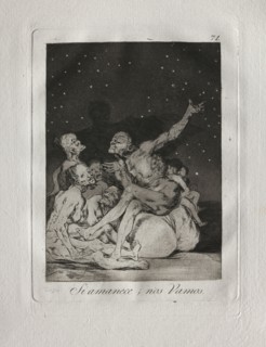 Ochenta Caprichos:  When Day Breaks We Will Be Off, 1793-1798. Francisco de Goya (Spanish,