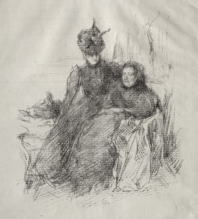 Two Women. James McNeill Whistler (American, 1834-1903). Lithograph