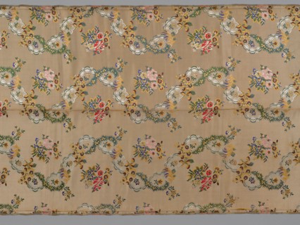 Length of Textile, late 1800s-early 1900s. Japan, late 19th-early 20th century. Lampas weave,