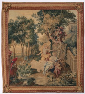 Flora and Zephyrus (from Set of Ovid's  Metamorphoses), 1704-1731. Gobelins (French). Tapestry