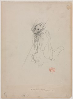 Sketch for "The Wolf Turned Shepherd" (recto) Sketch of Hunting Scene (verso), c. 1868. Gustave