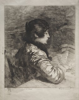 Madame Besnard, 1884. Albert Besnard (French, 1849-1934). Etching; sheet: 32.6 x 25.5 cm (12 13/16