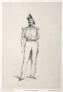 La Maréchal Baraquey d'Hilliers, 1859. Auguste Raffet (French, 1804-1860). Lithograph