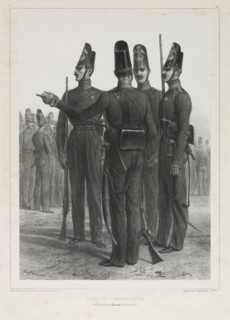 Arnoutes Gardes-Côtes, 1841. Auguste Raffet (French, 1804-1860). Lithograph