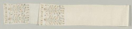 Embroidered Sash (Uckur), 18th century. Turkey, 18th century. Embroidery: silk and silver filé on