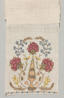 Embroidered Sash (Uckur), 18th century. Turkey, 18th century. Embroidery: silk and silver filé on