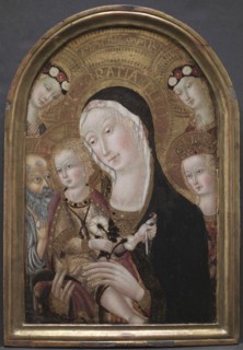 Virgin and Child with Saint Jerome and Saint Catherine of Alexandria, c. 1450. Carolino da Viterbo