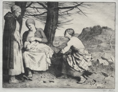 Woman and Child, c. 1886. William Strang (British, 1859-1921). Etching