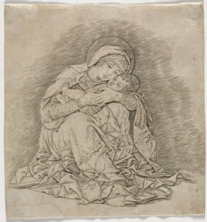 Virgin and Child, 1485-1491. Andrea Mantegna (Italian, 1431-1506). Engraving; sheet: 25.8 x 24 cm