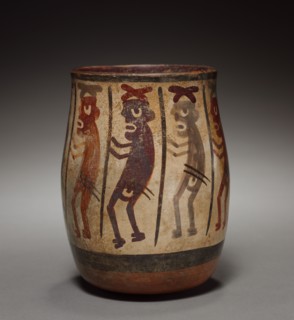 Vase with Procession of Warriors, c. 350-600. Peru, South Coast, Nasca, 4th-7th Century.