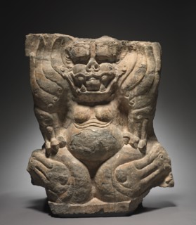 Kneeling Winged Monster, 550-577. China, Hebei province, northern Xiangtangshan caves, North cave,
