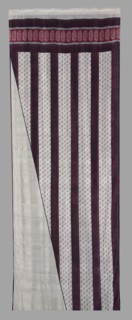 Sari, mid 1900s, before 1957. India, 20th century. Printed silk, tabby weave; overall: 106.7 x 548