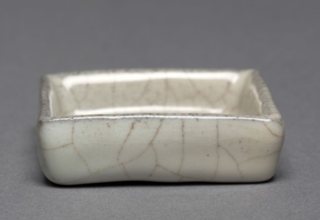 Square Brush Washer:  Guan ware, 1127-1279. China, Hangchou, Suburban Altar Kiln, Southern Song