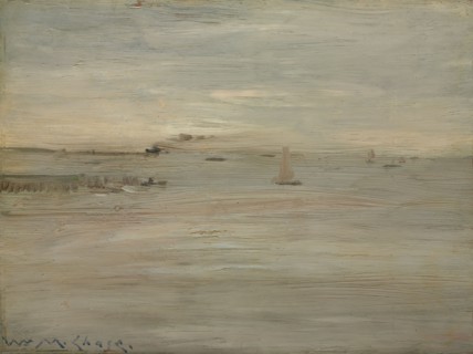 Marine, c. 1888. William Merritt Chase (American, 1849-1916). Oil on wood; unframed: 23.3 x 31.5 cm