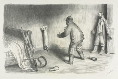 Perdue, 1914. Jean Veber (French, 1868-aft 1907). Lithograph