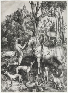 Saint Eustace, c. 1501. Albrecht Dürer (German, 1471-1528). Engraving