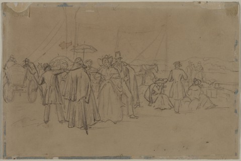 Passengers for Rhine Steamer (recto), second or third quarter 1800s. Heinrich von Mayr (German,