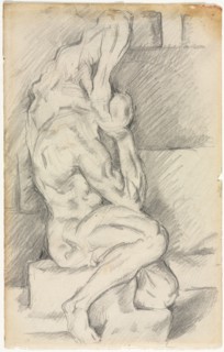 Sketch of Anatomical Sculpture (recto) Sketch of Madame Cézanne (verso) , 1881/84. Paul Cézanne