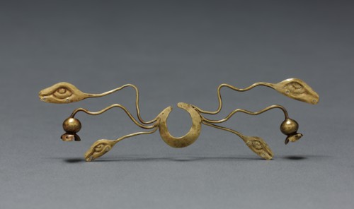 Nose Ornament, c. 500-200 BC. Peru, North Highlands, Chavín de Huantar(?), Chavín style (1000-200
