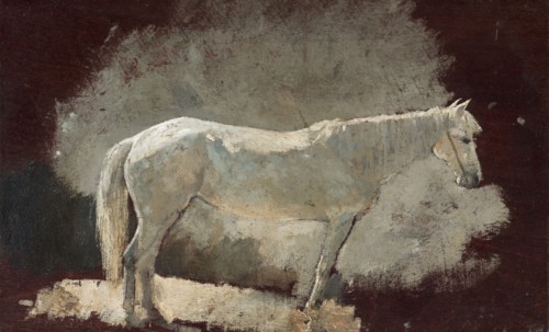 White Mare, c. 1868. Winslow Homer (American, 1836-1910). Oil on panel; framed: 32.5 x 45 x 4.5 cm