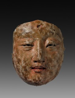 Mask, 10th Century. China, Tang dynasty (618-907). Earthenware; overall: 17.2 x 14 cm (6 3/4 x 5