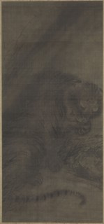 Tiger, c. 1250-1279. Fachang Muqi (Chinese, 1220-1280). Hanging scroll, ink and slight color on