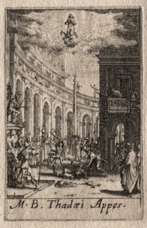The Martyrdom of the Apostles:  St. Thaddeus. Jacques Callot (French, 1592-1635). Etching