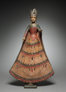 Santos:  Virgin Crowned, 1800s. America, New Mexico, 19th century. Painted wood; overall: 74.9 x 43