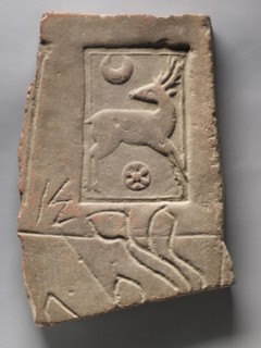 Deer, 4th Century. India, Kashmir, Harwan, 4th century. Terracotta; overall: 47 x 31.8 x 5.2 cm (18