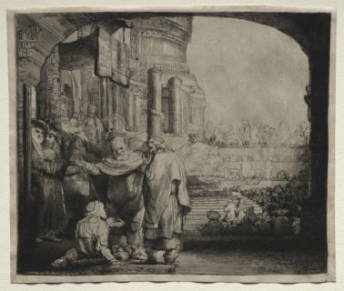Peter and John Healing the Cripple at the Gate of the Temple, 1659. Rembrandt van Rijn (Dutch,