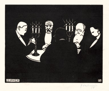 Poker, 1896. Félix Vallotton (French, 1865-1925). Woodcut; sheet: 25.3 x 31.8 cm (9 15/16 x 12 1/2