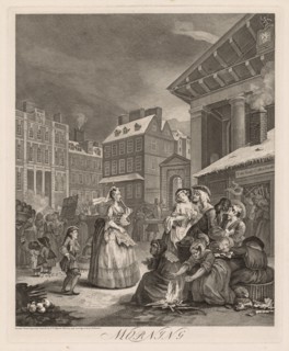 The Four Times of Day, 1738. William Hogarth (British, 1697-1764). Engraving