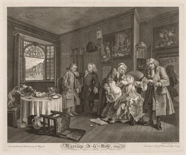 Marriage à la Mode:  The Death of the Countess, 1745. William Hogarth (British, 1697-1764).