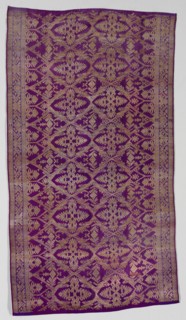 Brocade, late 1800s. Indonesia, Bali, late 19th century. Brocade, silk; overall: 140.3 x 76.2 cm