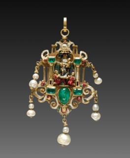 Pendant with Virgin and Child with Saints and Saint John the Evangelist, late 1500s. Italy, late